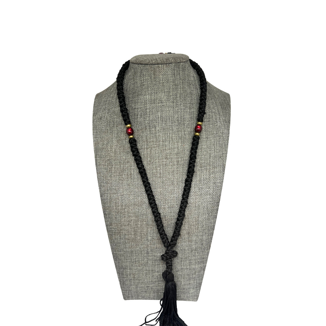 100 knots Greek Orthodox Christian Prayer Rope with Blue and red Decor ...