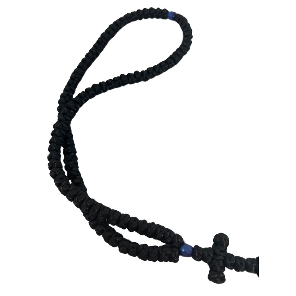Praye Rope Black Prayer Rope with 100 knots and 50 knots – anastasisgiftshop.com