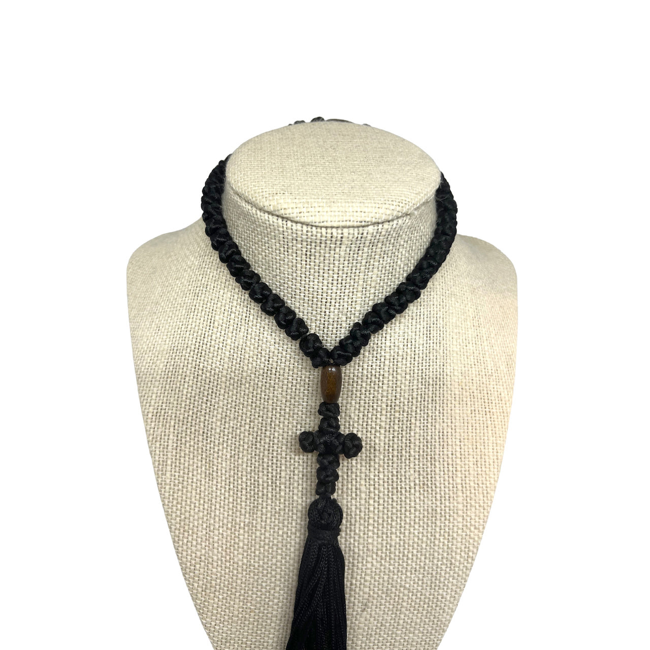 Handcrafted Black Color Greek Orthodox Christian Prayer Rope with Wood ...