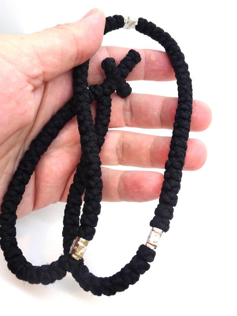 100 Knots Extra Long Orthodox Prayer Rope with Knotted Cross - anastasisgiftshop.com