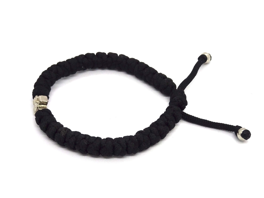 Adjustable Orthodox Black Prayer Rope with 33 Knots - anastasisgiftshop.com