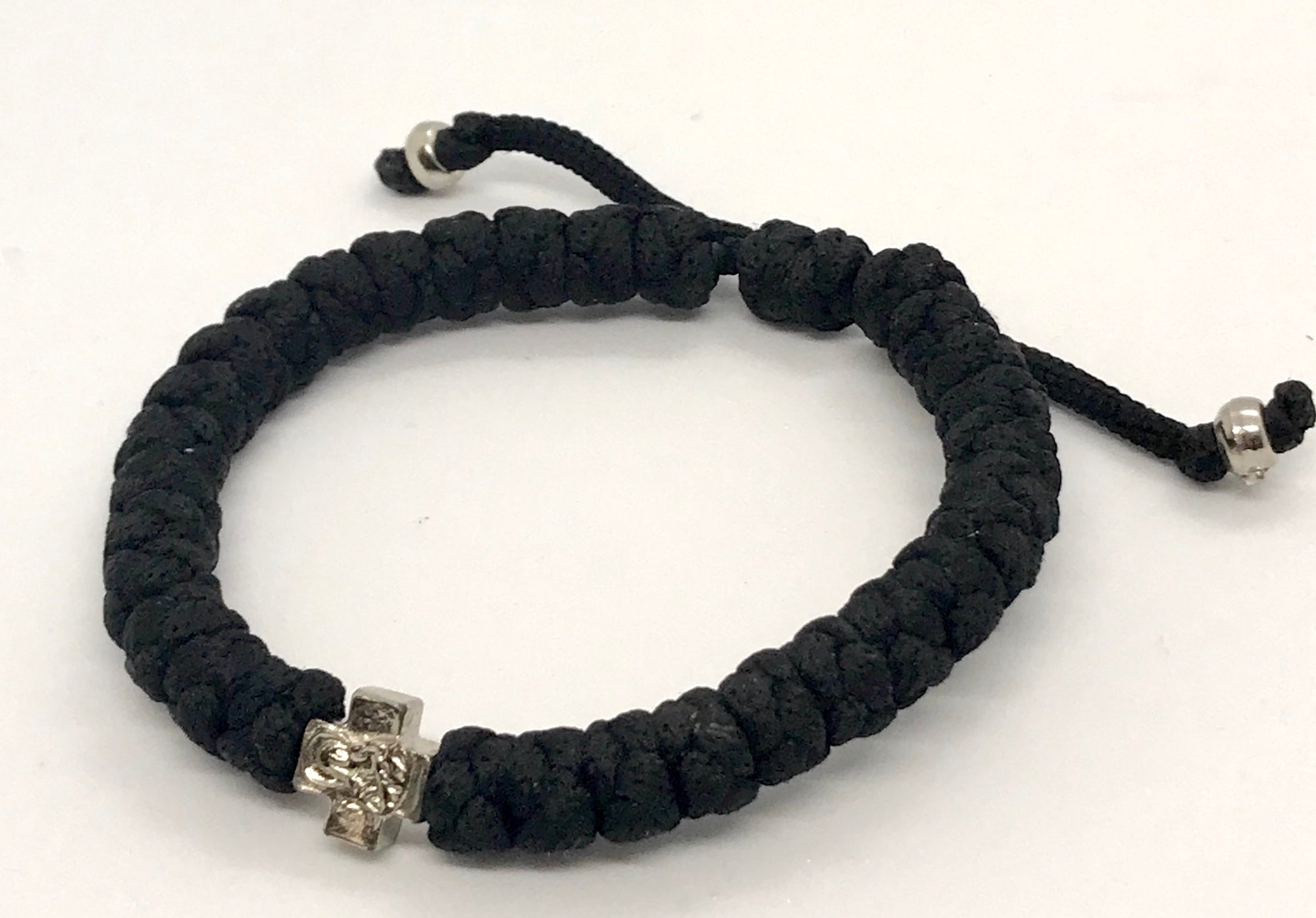 33 Black Floss Prayer rope with Honey Beads , Orthodox Christian Religious  Gift