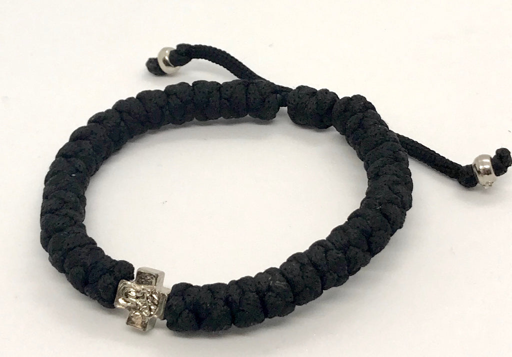 Adjustable Orthodox Black Prayer Rope with 33 Knots - anastasisgiftshop.com