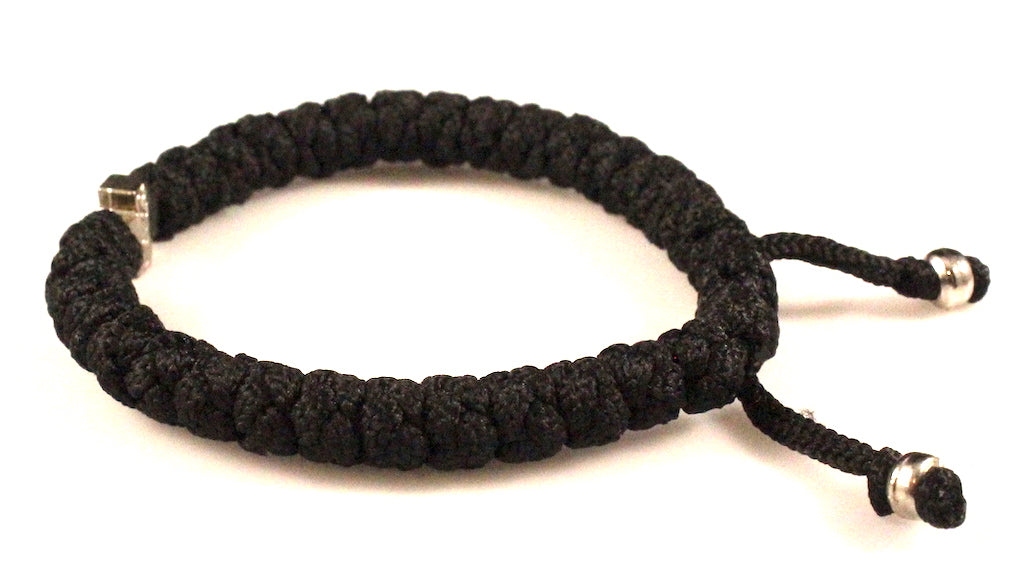 Adjustable Orthodox Black Prayer Rope with 33 Knots - anastasisgiftshop.com
