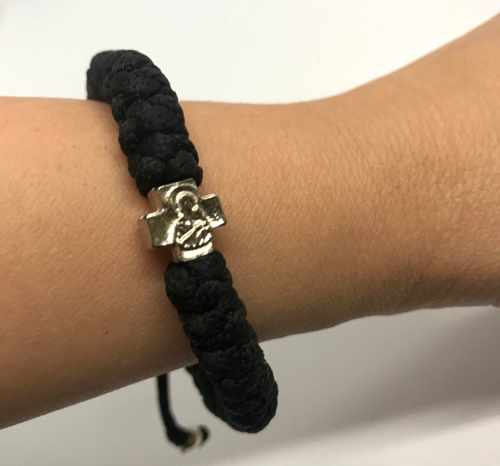 Adjustable Orthodox Black Prayer Rope with 33 Knots - anastasisgiftshop.com