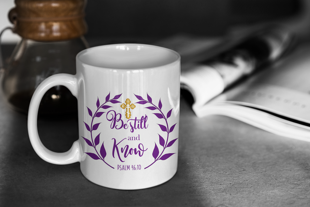 “Be Still and Know” Ceramic Coffee Mug - anastasisgiftshop.com