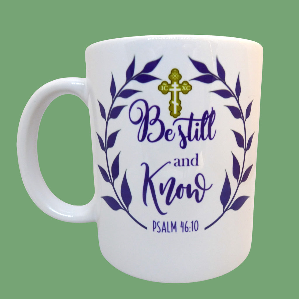 “Be Still and Know” Ceramic Coffee Mug - anastasisgiftshop.com