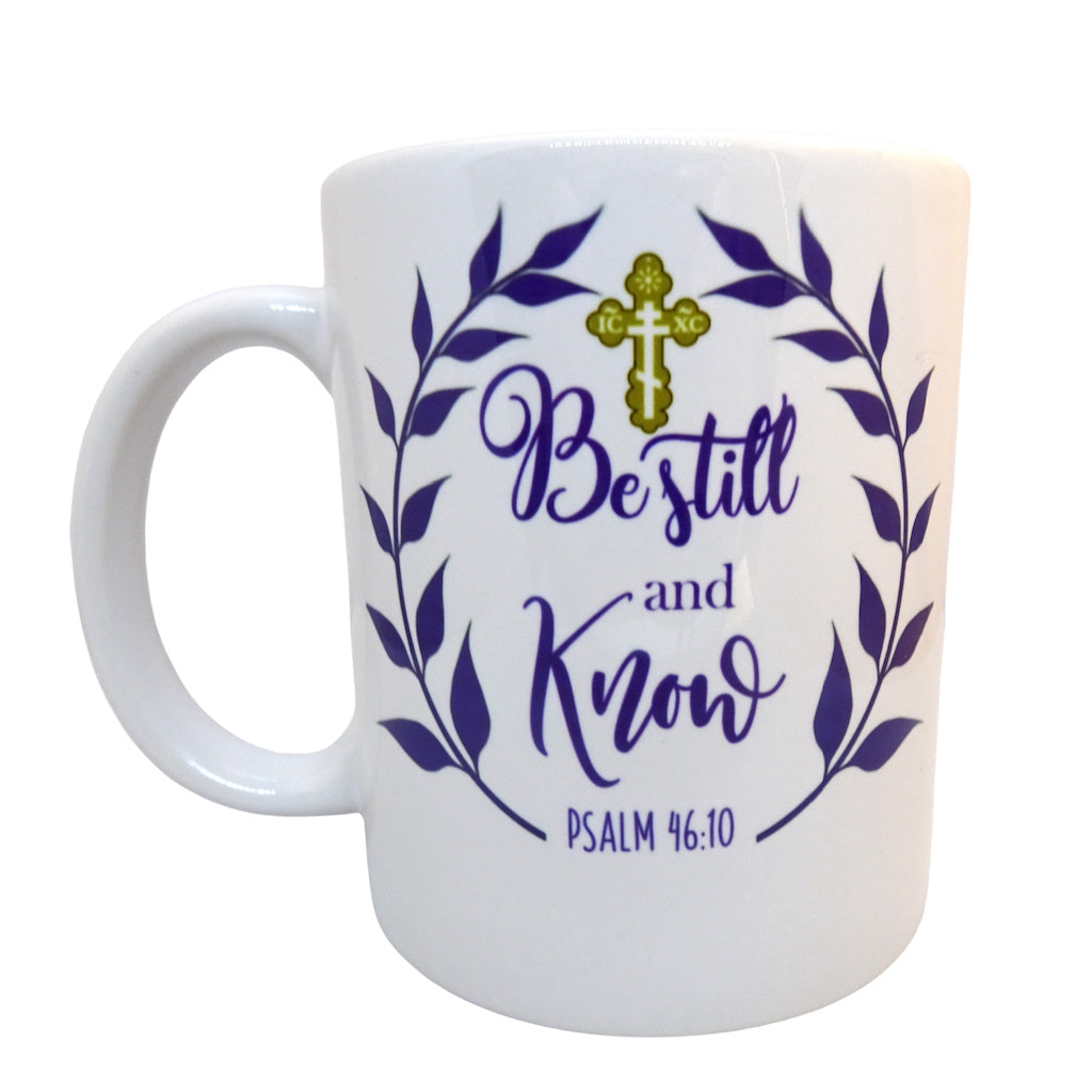 “Be Still and Know” Ceramic Coffee Mug - anastasisgiftshop.com