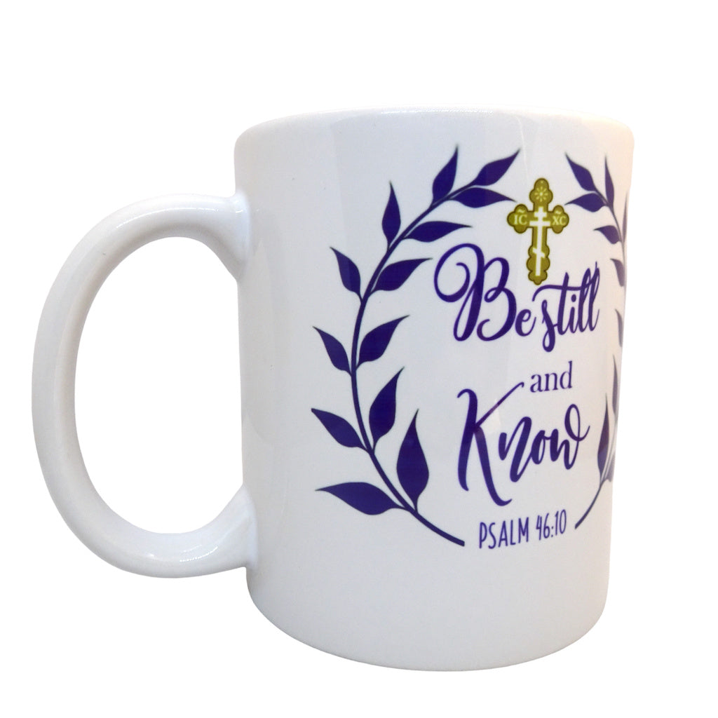 “Be Still and Know” Ceramic Coffee Mug - anastasisgiftshop.com