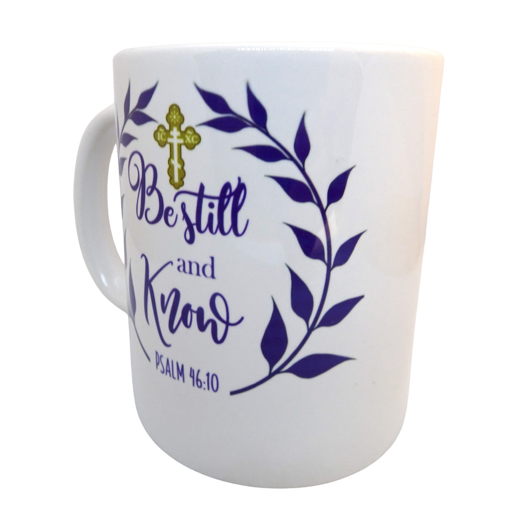 “Be Still and Know” Ceramic Coffee Mug - anastasisgiftshop.com