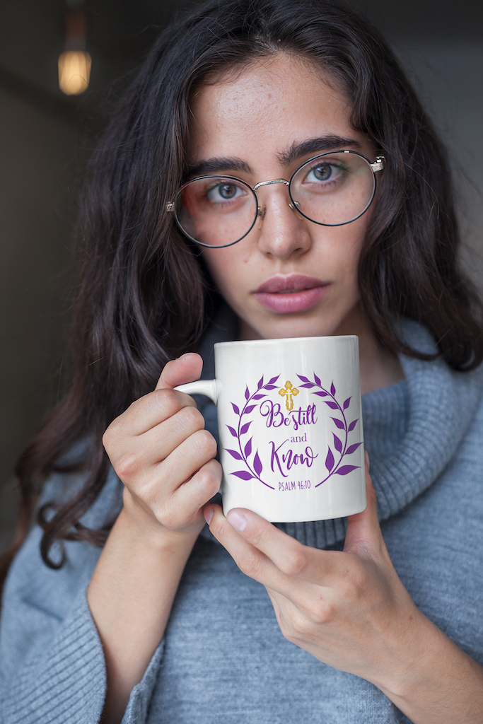 “Be Still and Know” Ceramic Coffee Mug - anastasisgiftshop.com