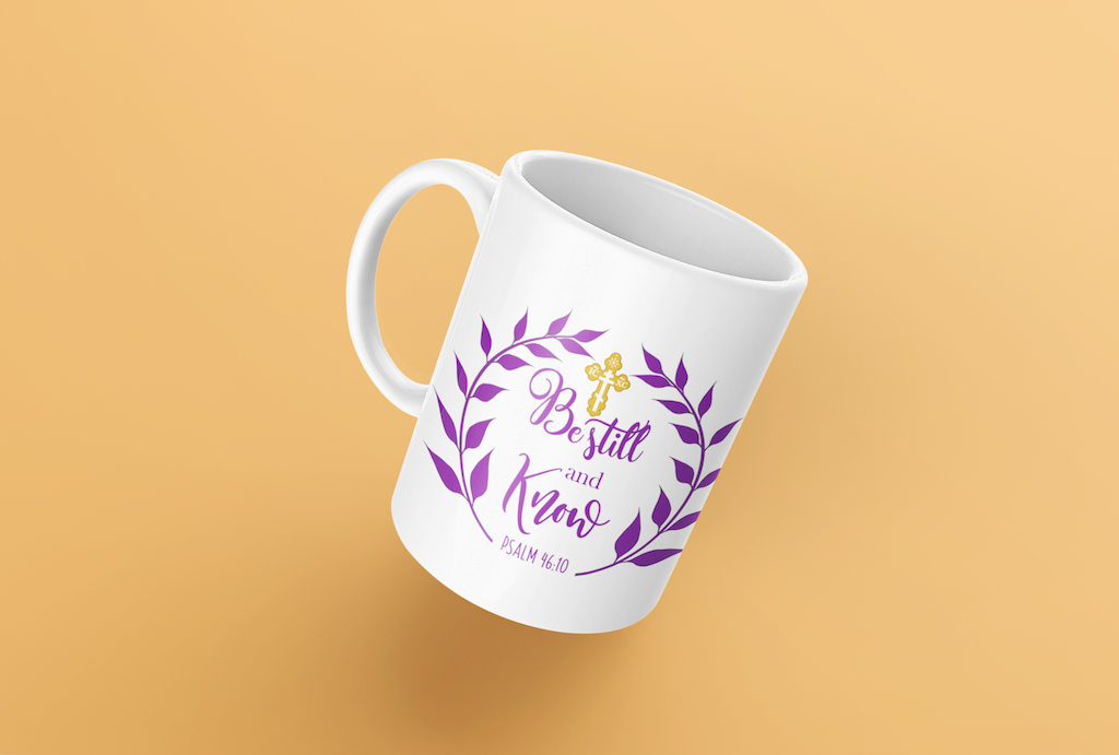 “Be Still and Know” Ceramic Coffee Mug - anastasisgiftshop.com