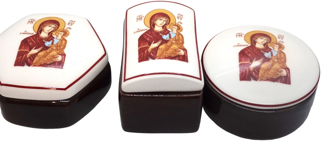 Ceramic Keepsake Box and Orthodox Decorative Incense Holder - anastasisgiftshop.com