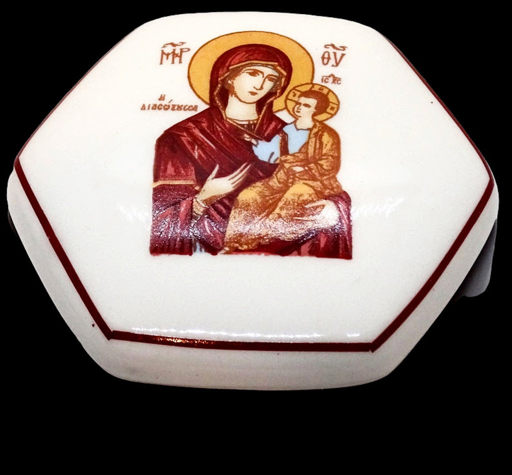 Ceramic Keepsake Box and Orthodox Decorative Incense Holder - anastasisgiftshop.com