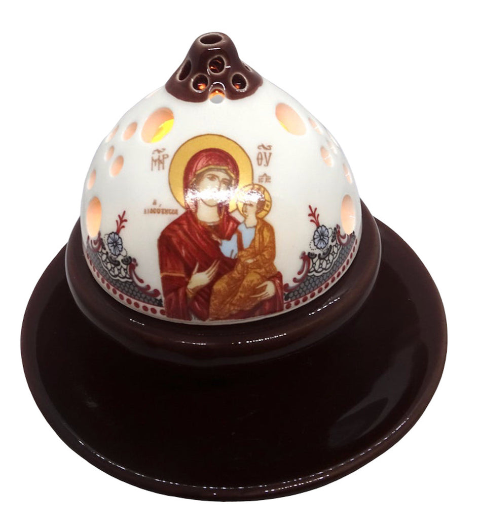 Orthodox Ceramic Oil Burner and Tea Light Candle Holder - anastasisgiftshop.com