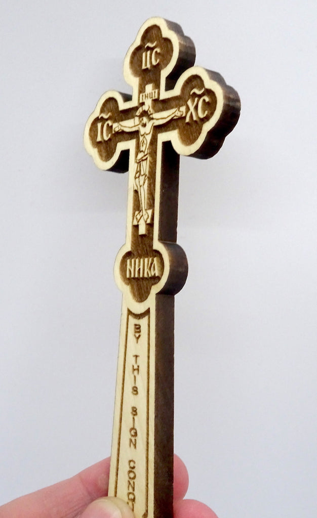 Orthodox Christian Wooden Hand Blessing Cross - anastasisgiftshop.com