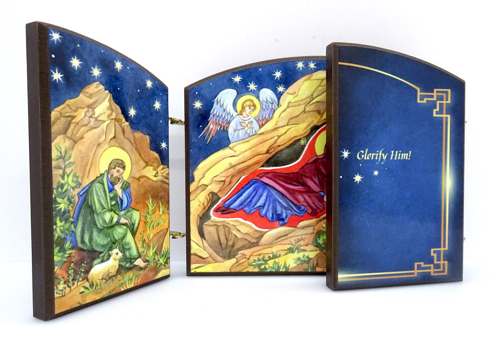 Nativity of our Lord Jesus Christ Wooden Triptych - anastasisgiftshop.com