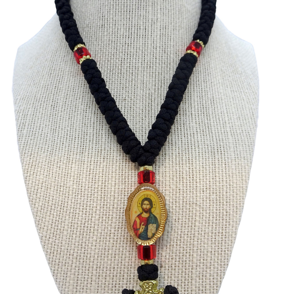 Orthodox Prayer rope with 60 knots and double-sided Icons of Jesus Christ and Mother of God - anastasisgiftshop.com