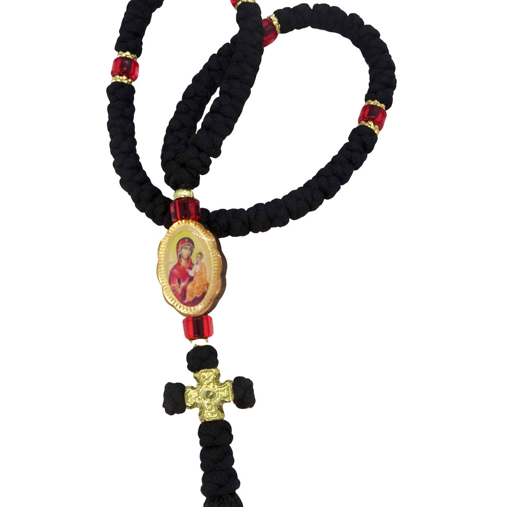 Orthodox Prayer rope with 60 knots and double-sided Icons of Jesus Christ and Mother of God - anastasisgiftshop.com