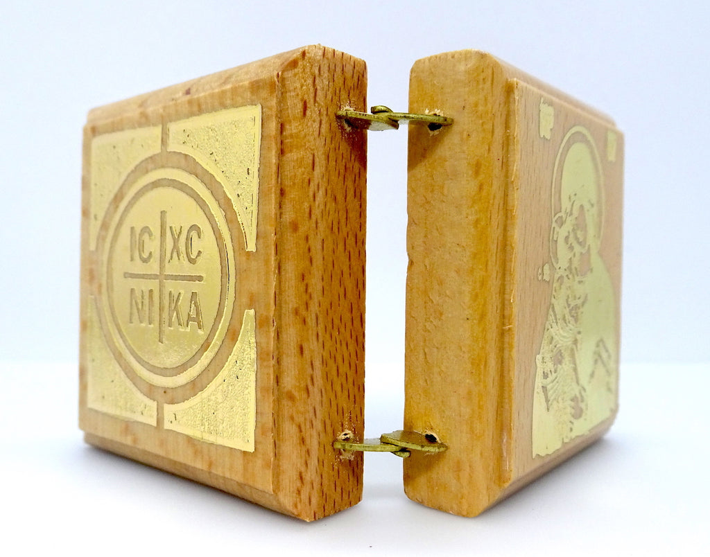 Small Greek Orthodox Icon Wooden Diptych - anastasisgiftshop.com