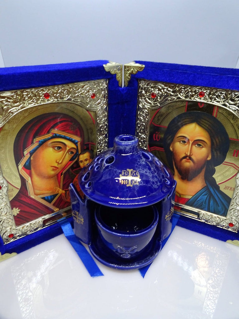 Orthodox Ceramic Vigil Lamp Oil Burner - anastasisgiftshop.com