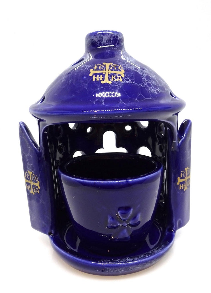 Orthodox Ceramic Vigil Lamp Oil Burner - anastasisgiftshop.com