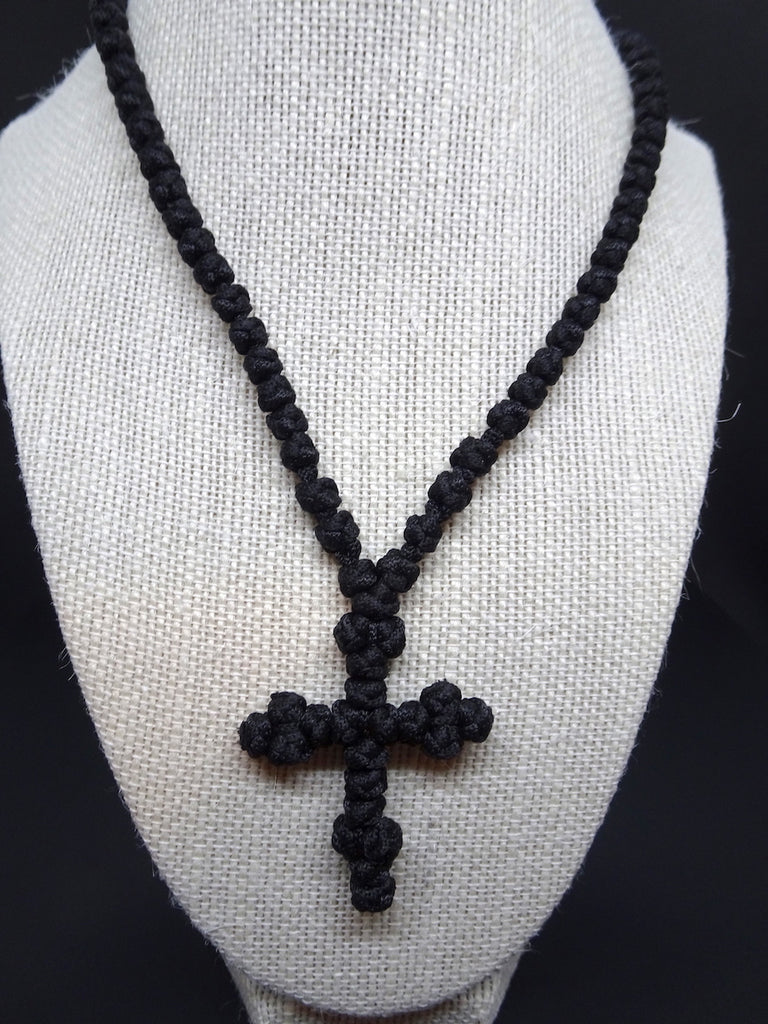 Handmade Orthodox prayer rope with 100 knots in black color - anastasisgiftshop.com