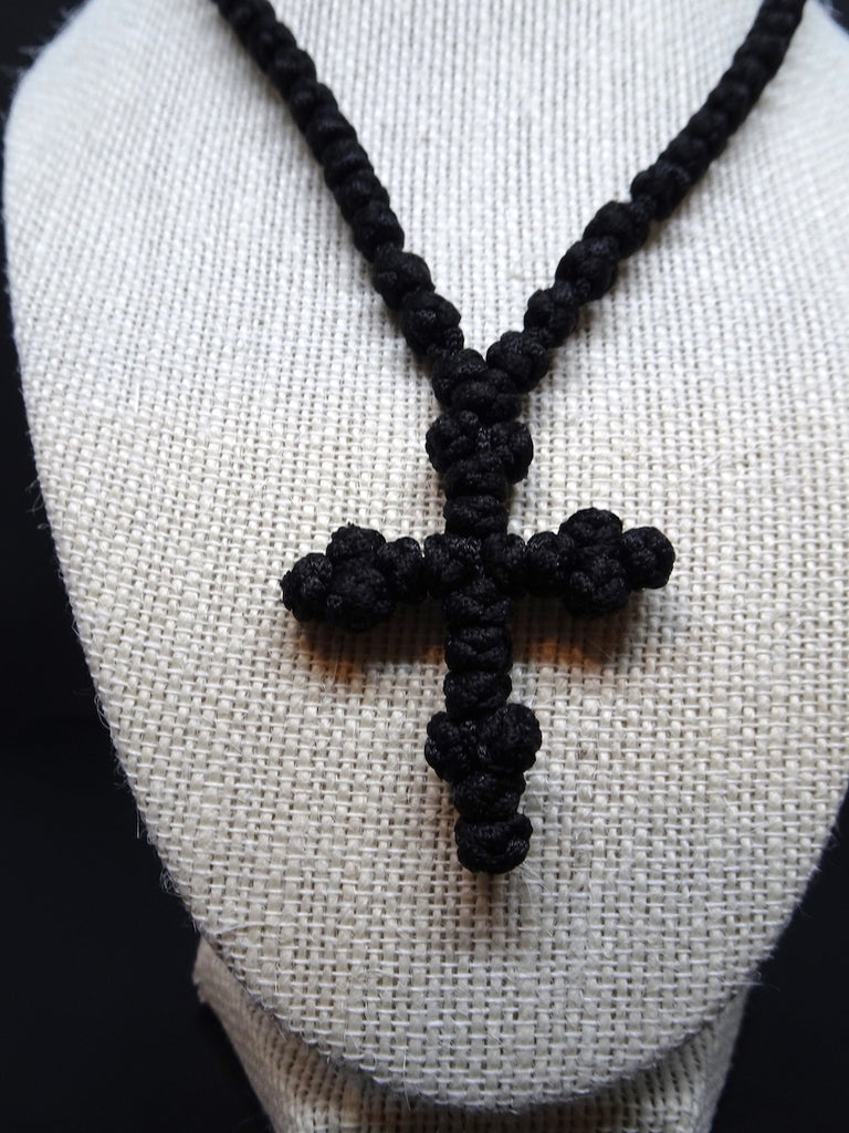 Handmade Orthodox prayer rope with 100 knots in black color - anastasisgiftshop.com
