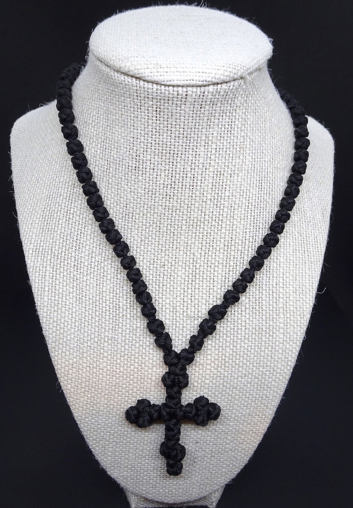 Handmade Orthodox prayer rope with 100 knots in black color - anastasisgiftshop.com