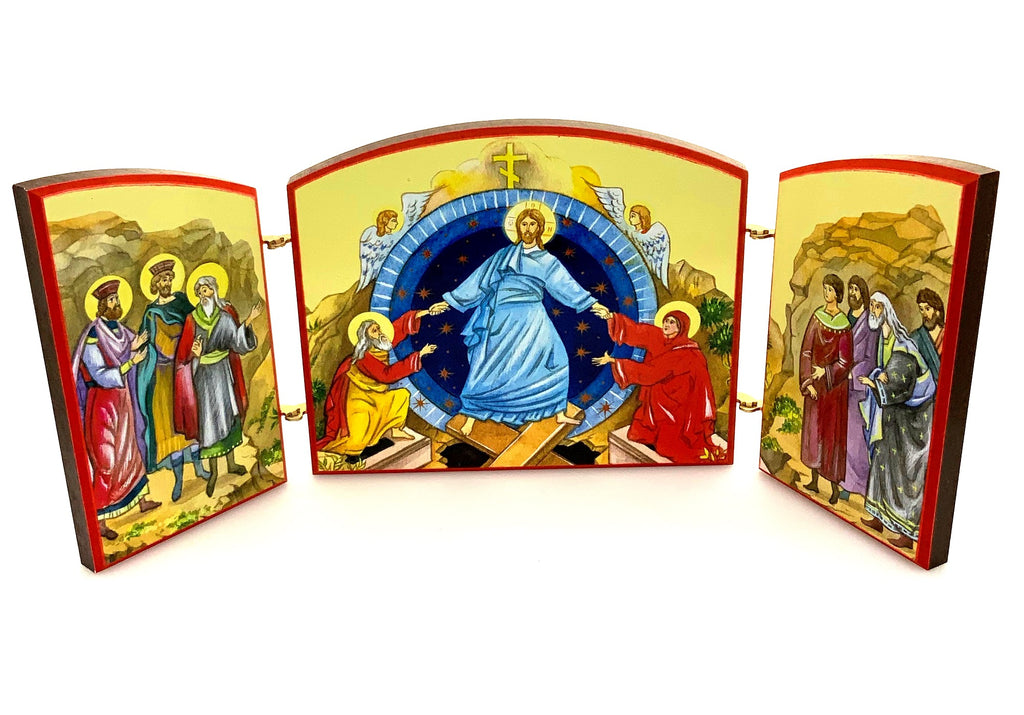 Resurrection of Christ Orthodox Wooden Triptych - anastasisgiftshop.com