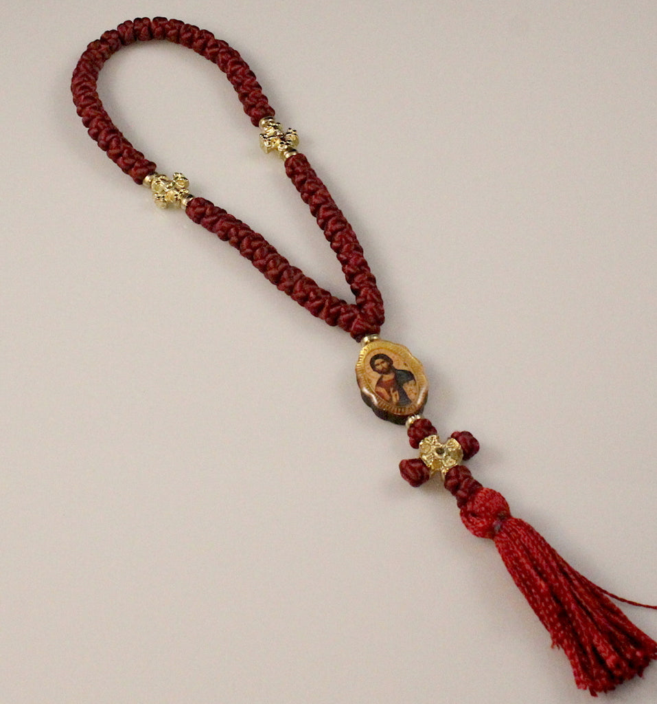 Multicolor Orthodox Prayer Rope with 50 knots and double sided icon - anastasisgiftshop.com