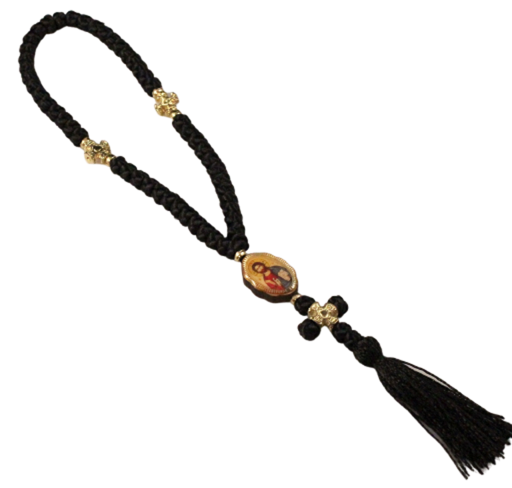 Multicolor Orthodox Prayer Rope with 50 knots and double sided icon - anastasisgiftshop.com