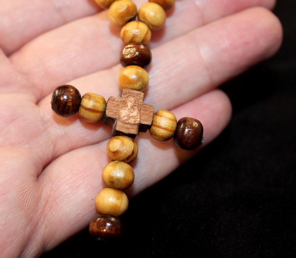 Handcrafted Olive Wood Necklace Rosary Beads - anastasisgiftshop.com