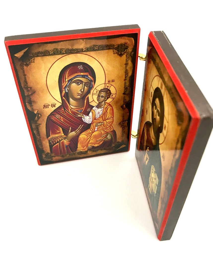 Orthodox Icon Diptych of Jesus Christ and Mother of God - anastasisgiftshop.com