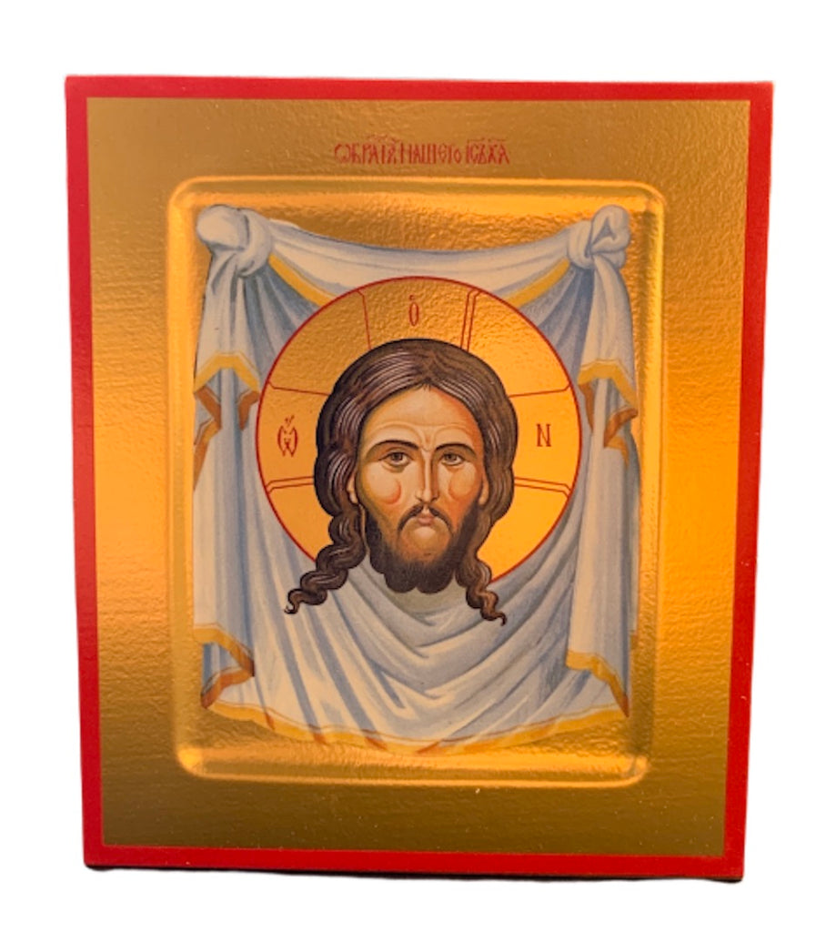 Orthodox Wooden Icon "Image Not Made By Hands" - anastasisgiftshop.com