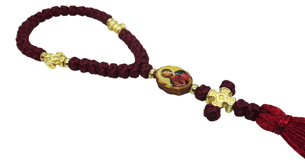 33 knots Orthodox Christian Prayer Rope with Double Side Icons - anastasisgiftshop.com