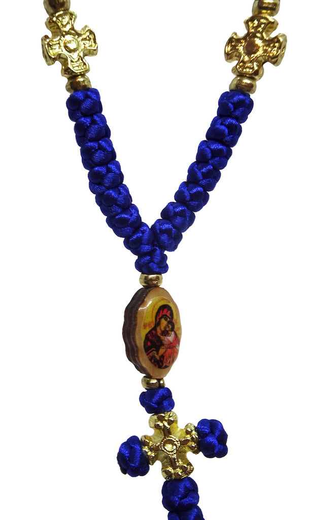 33 knots Orthodox Christian Prayer Rope with Double Side Icons - anastasisgiftshop.com