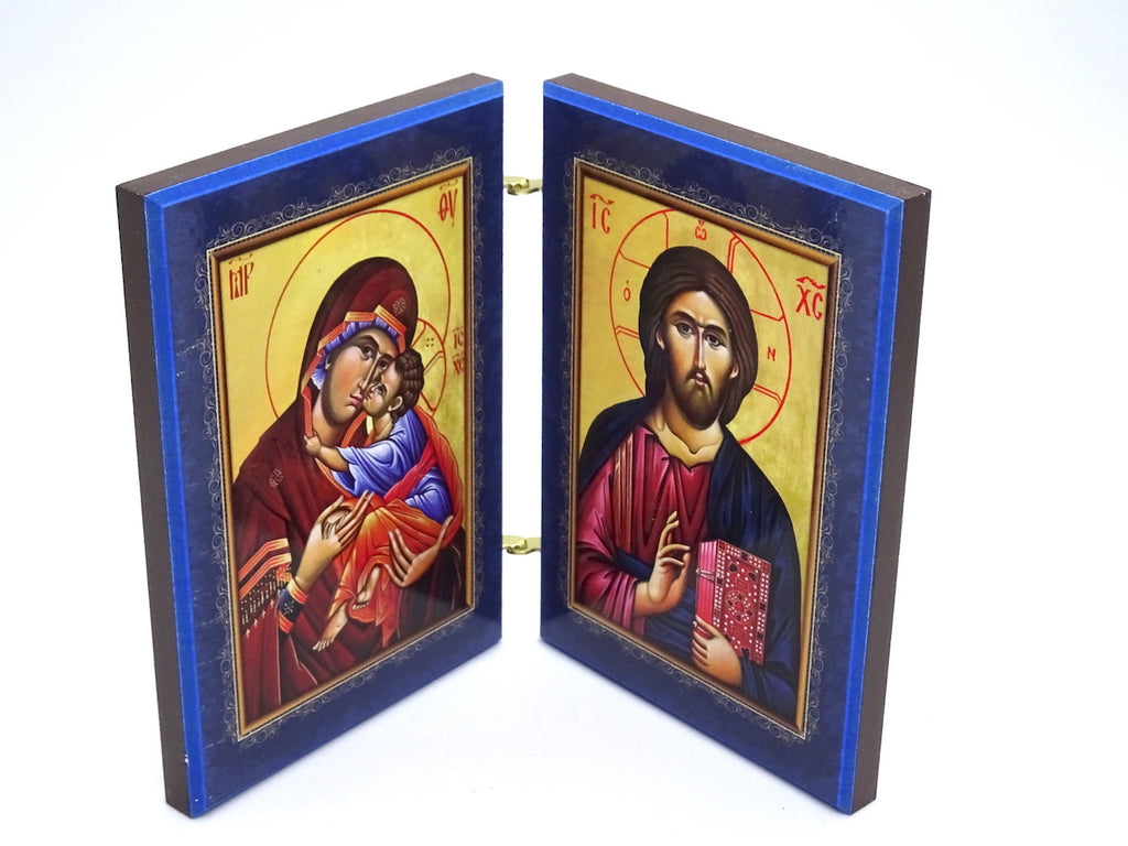 Orthodox Wooden Icon Diptych - anastasisgiftshop.com