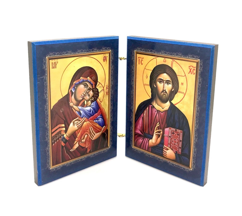 Orthodox Wooden Icon Diptych - anastasisgiftshop.com