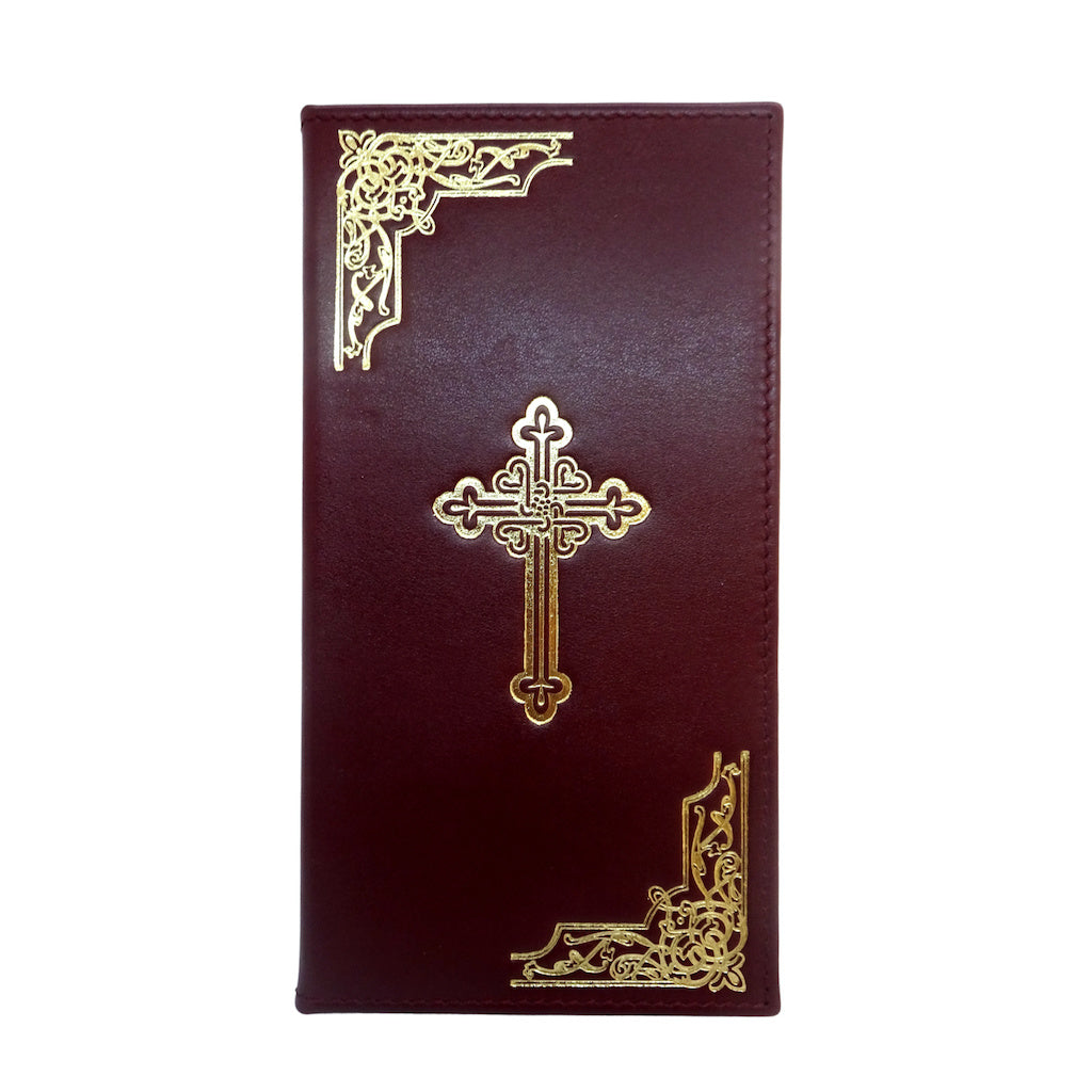 Orthodox Hand Blessing Enamel Cross in Leather Case - anastasisgiftshop.com