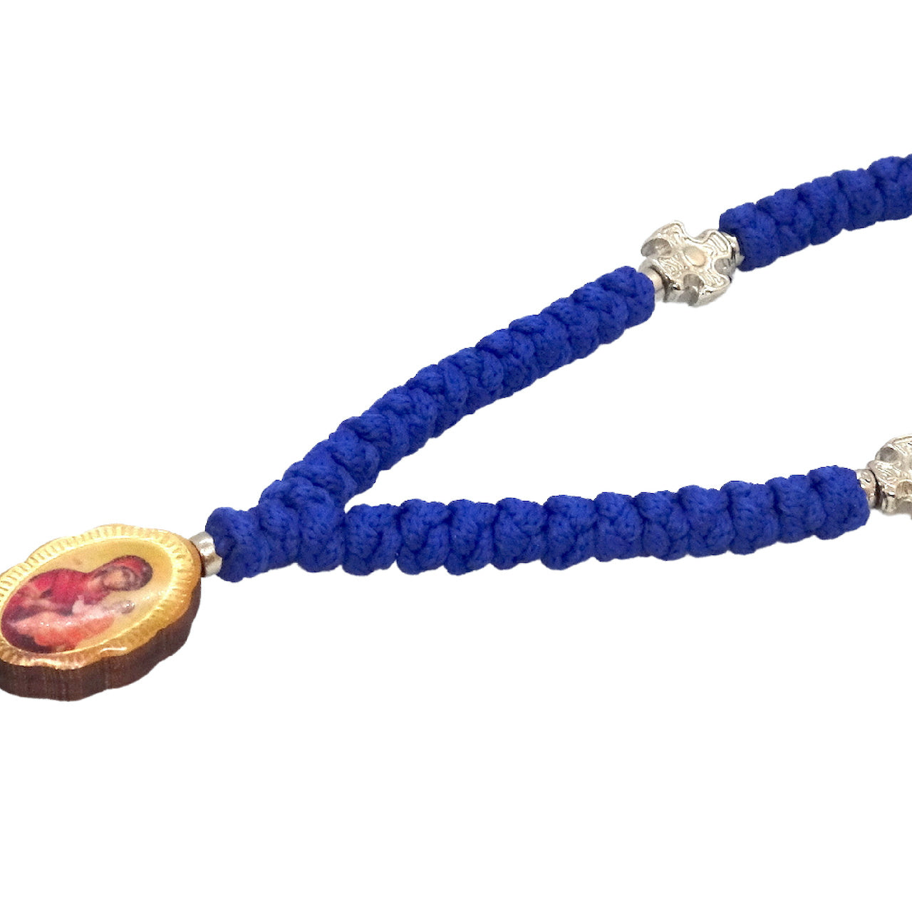 Orthodox Christian Prayer Rope with 50 Knots and Silver-Tone Cross ...