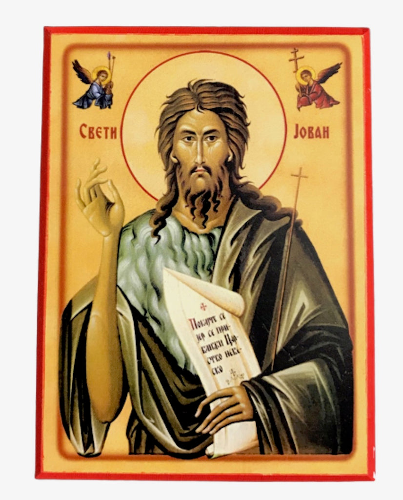 Mini Orthodox Icon of St John the Baptist - anastasisgiftshop.com