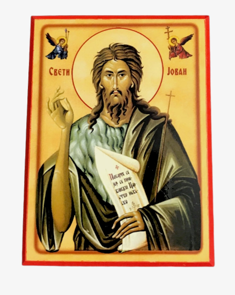 Mini Orthodox Icon of St John the Baptist - anastasisgiftshop.com