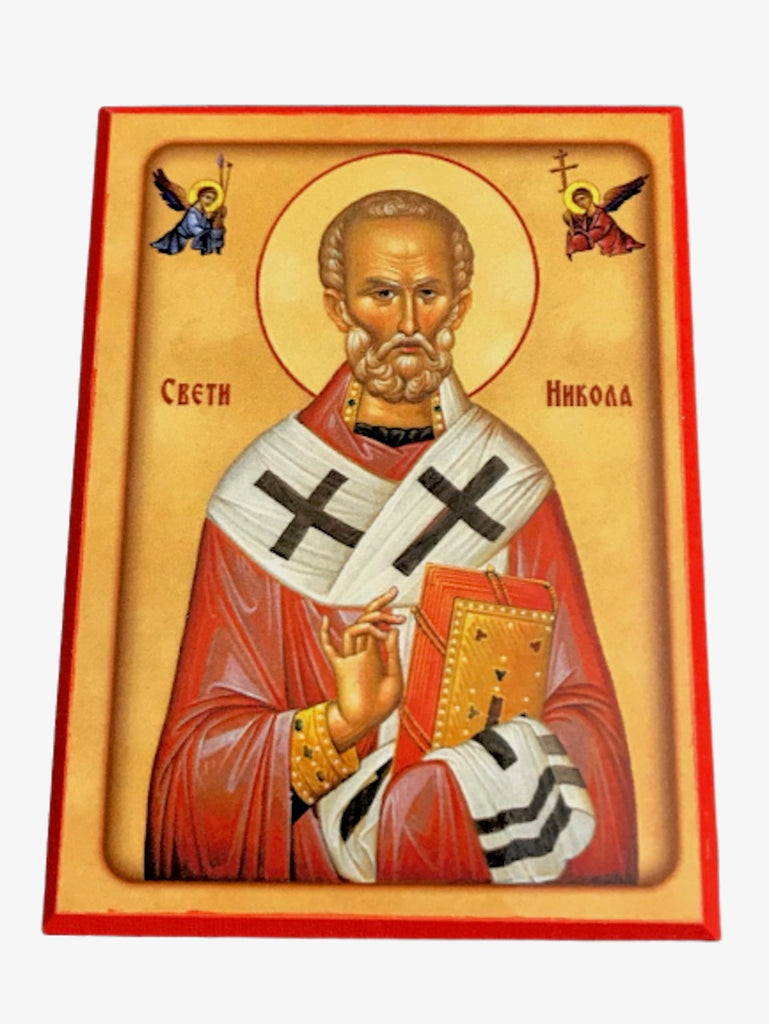 Mini Orthodox Icon of St Nicholas the Wonderworker - anastasisgiftshop.com