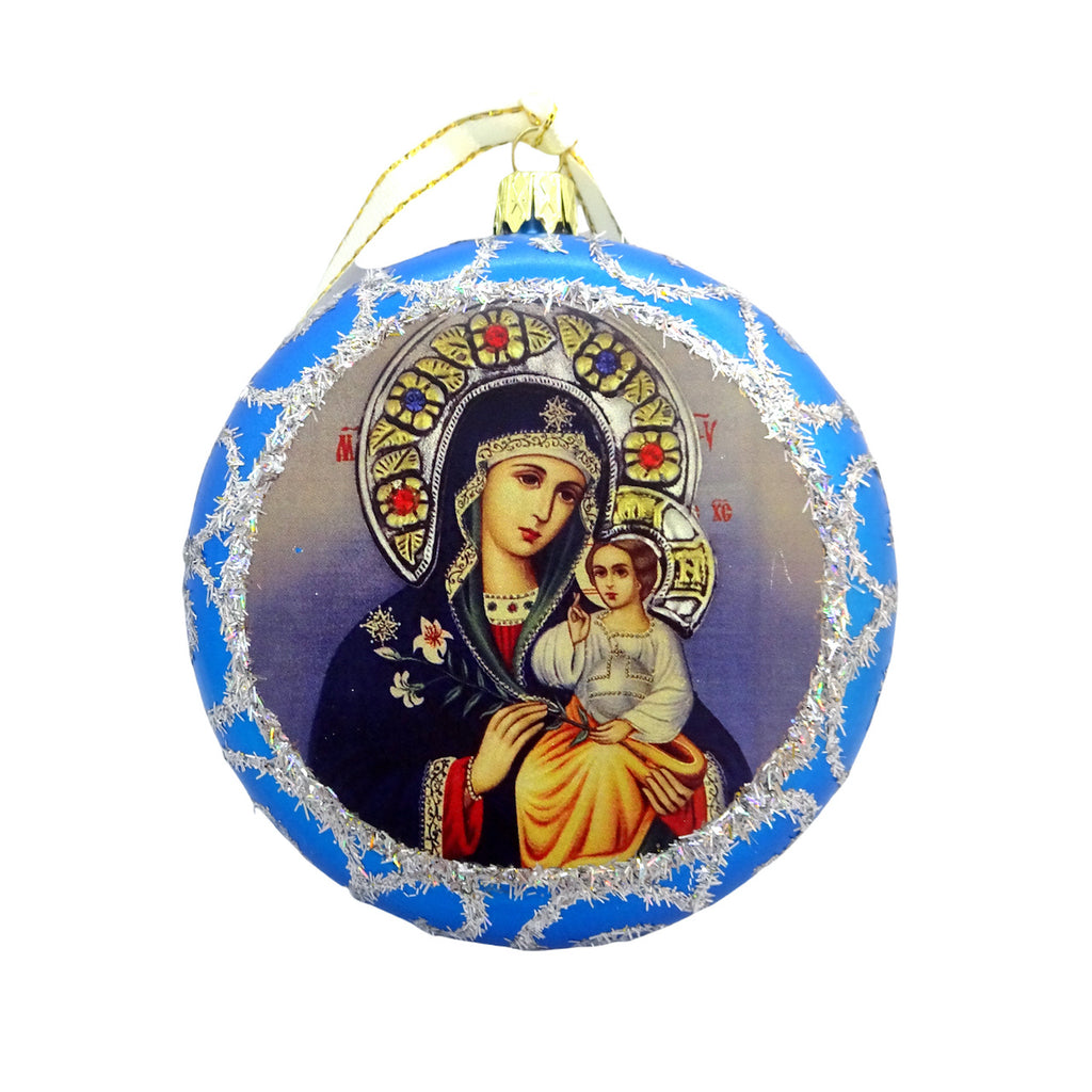 Ukrainian Christmas Tree Round Icon Ornaments - anastasisgiftshop.com