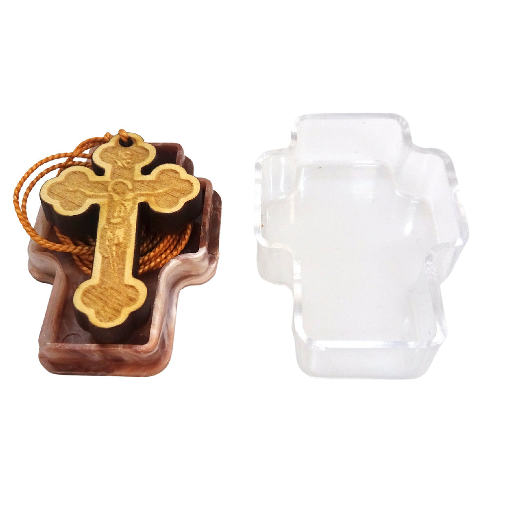 Wooden Orthodox Cross Pendant - anastasisgiftshop.com