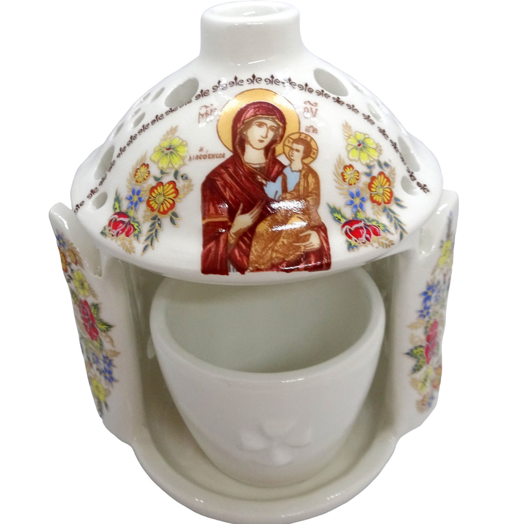 Greek Orthodox Ceramic Vigil Lamp Oil Burner - anastasisgiftshop.com