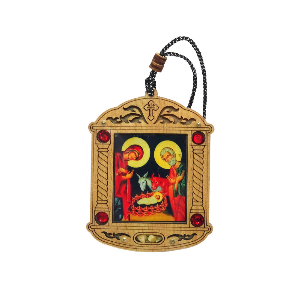 Christmas Tree Wooden Russian Orthodox Icon Ornaments - anastasisgiftshop.com