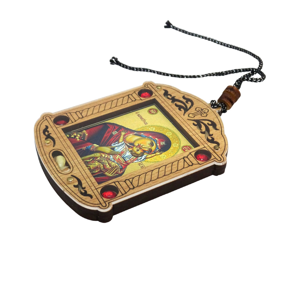 Christmas Tree Wooden Russian Orthodox Icon Ornaments - anastasisgiftshop.com