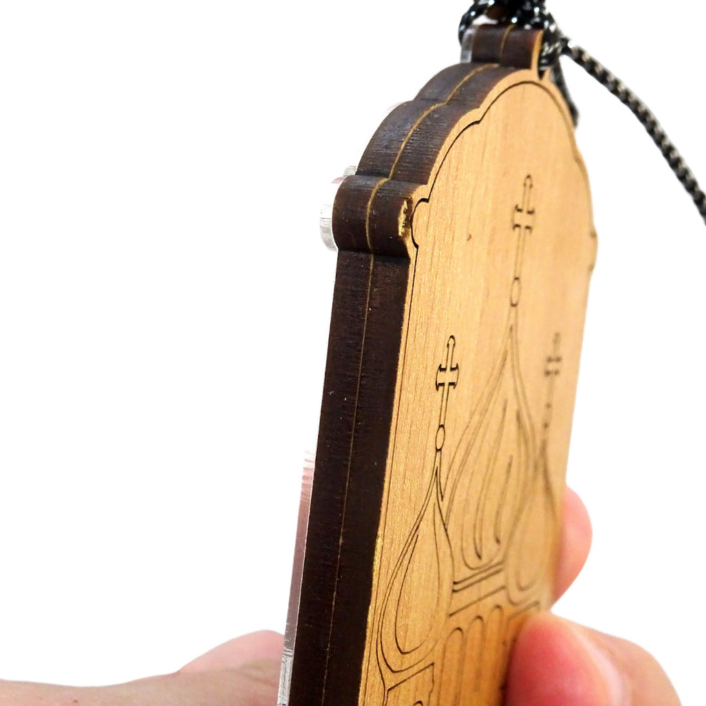 Christmas Tree Wooden Russian Orthodox Icon Ornaments - anastasisgiftshop.com